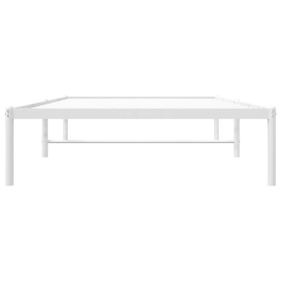 Estructura de cama sin colchón metal blanco 100x200