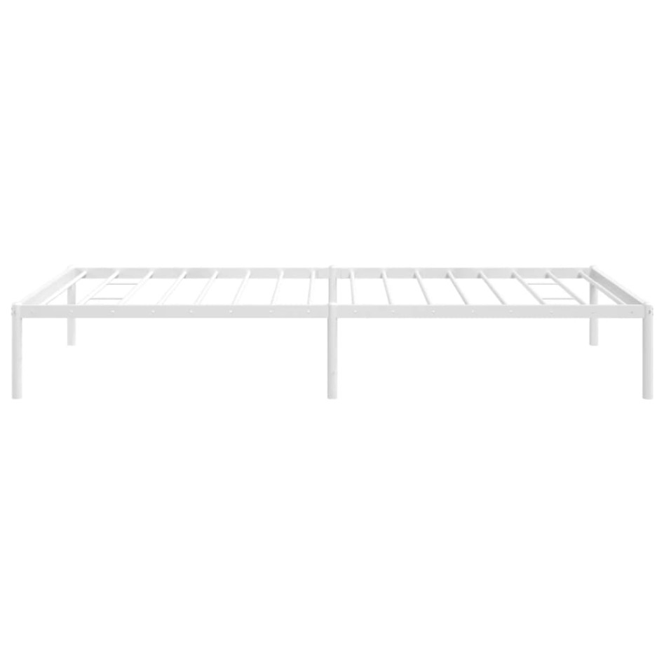 Estructura de cama sin colchón metal blanco 100x200