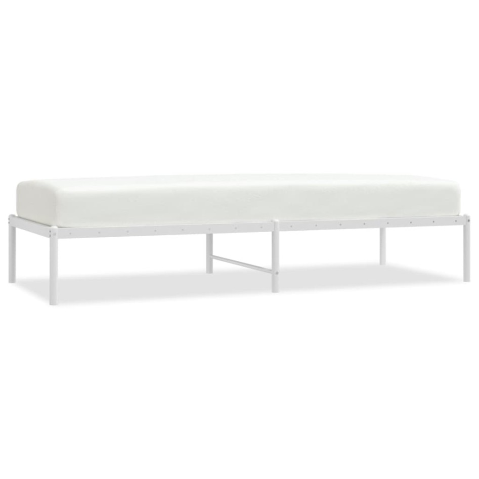 Estructura de cama sin colchón metal blanco 75x190