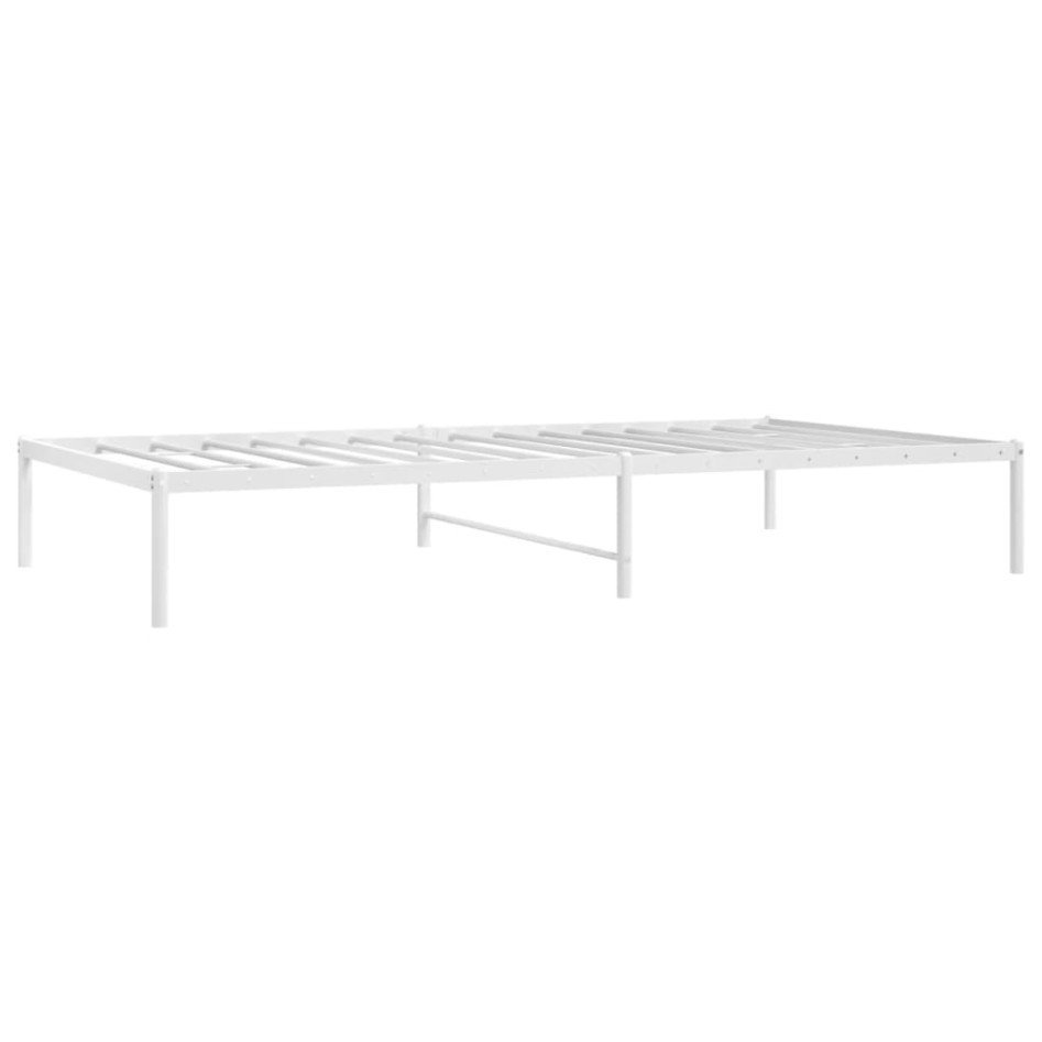 Estructura de cama sin colchón metal blanco 75x190