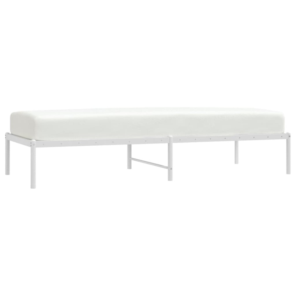 Estructura de cama sin colchón metal blanco 75x190