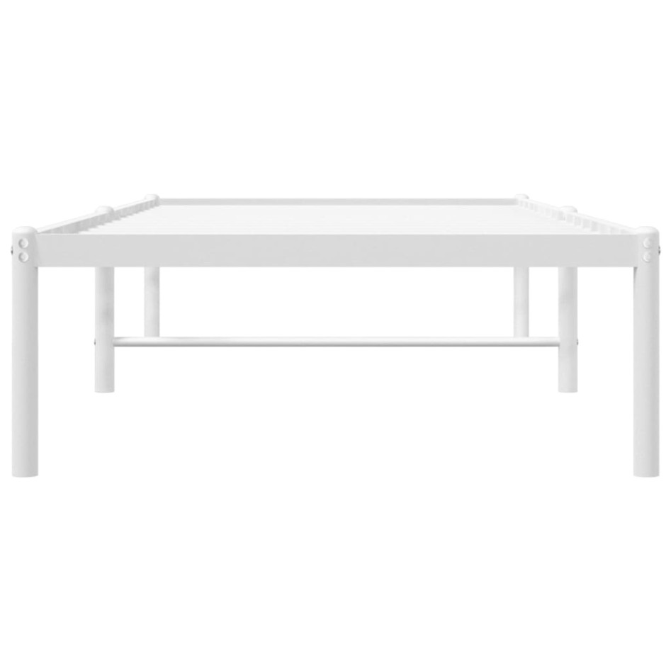 Estructura de cama sin colchón metal blanco 75x190