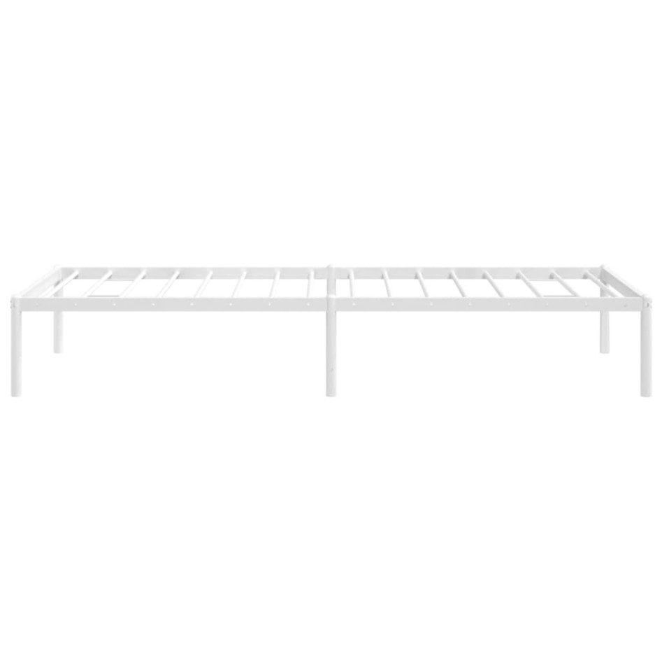 Estructura de cama sin colchón metal blanco 75x190
