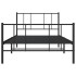 Estructura cama sin colchón con estribo metal negro 75x190