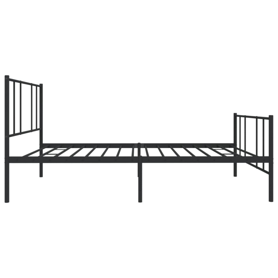 Estructura cama sin colchón con estribo metal negro 75x190