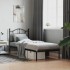 Estructura cama sin colchón con cabecero metal negro 80x200