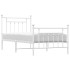 Estructura cama sin colchón con estribo metal blanco 90x190