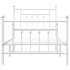 Estructura cama sin colchón con estribo metal blanco 90x190