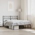 Estructura cama sin colchón con cabecero metal negro 120x200