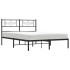 Estructura cama sin colchón con cabecero metal negro 120x200