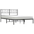 Estructura cama sin colchón con cabecero metal negro 140x190