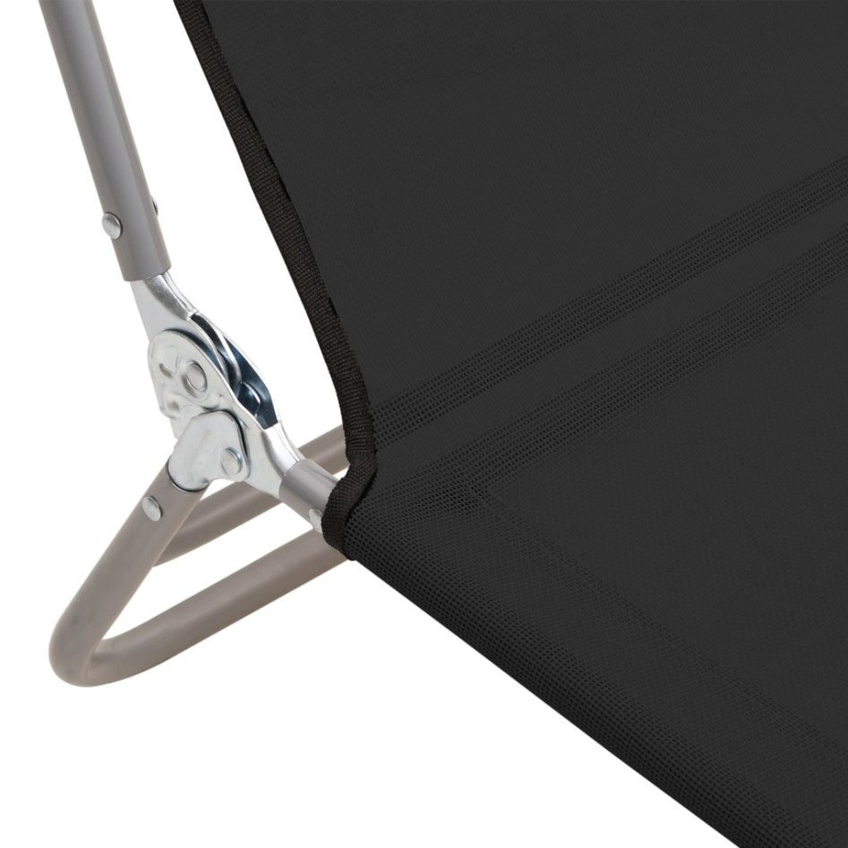 Tumbonas plegables 2 uds acero y textilene