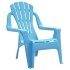 Sillas de jardín niños 2 uds aspecto madera PP azul 37x34x44