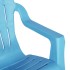 Sillas de jardín niños 2 uds aspecto madera PP azul 37x34x44