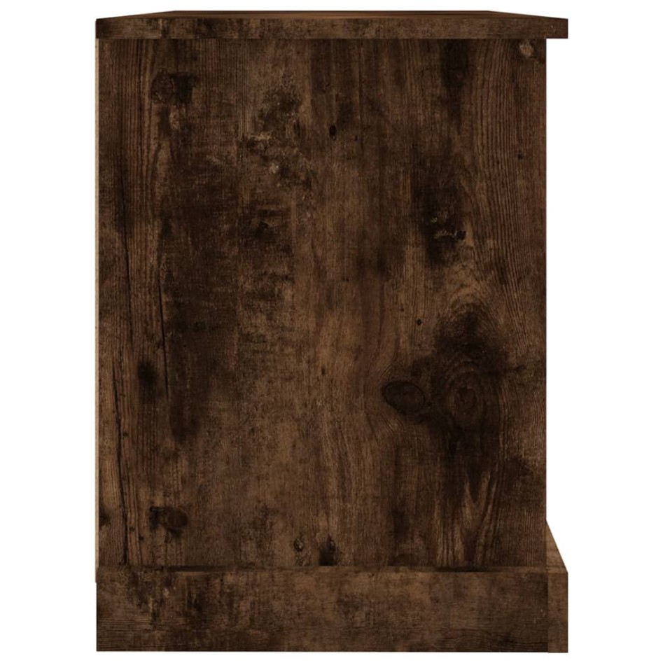 Mueble de TV madera contrachapada roble ahumado 73x35,5x47,5