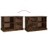 Mueble de TV madera contrachapada roble ahumado 73x35,5x47,5