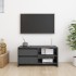 Mueble para TV de madera maciza de pino gris 80x31x39