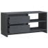 Mueble para TV de madera maciza de pino gris 80x31x39