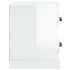 Mesita de noche blanco brillante 60x35,5x45