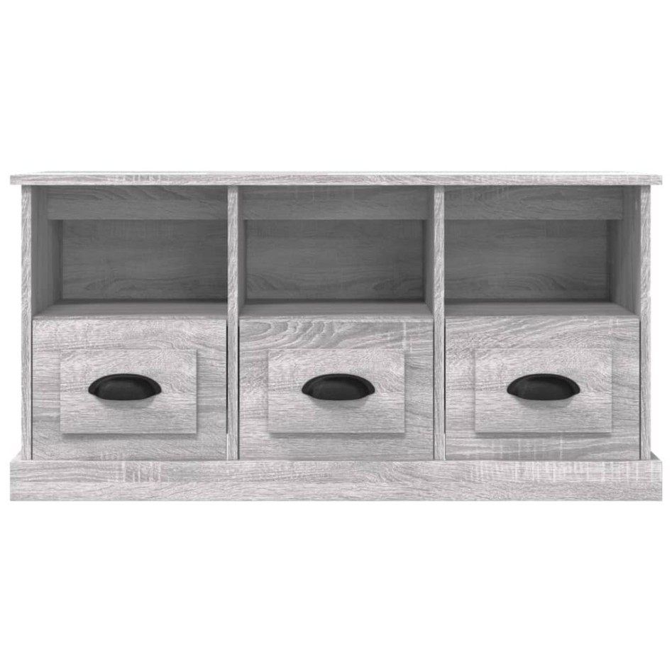 Mueble para TV madera contrachapada gris Sonoma 100x35x50