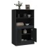 Aparador de madera contrachapada negro 60x35,5x103,5