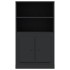 Aparador de madera contrachapada negro 60x35,5x103,5