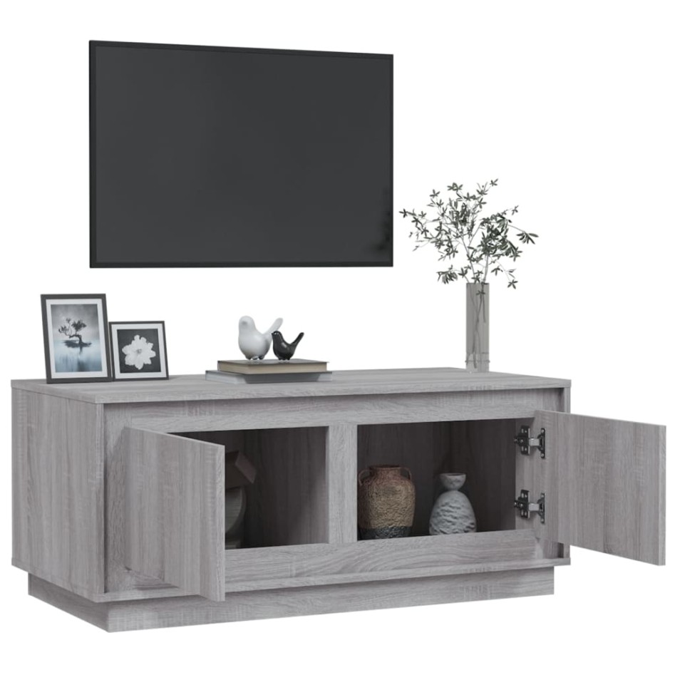 Mesa de centro madera contrachapada gris Sonoma 102x50x44