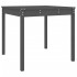 Mesa de jardín madera maciza pino gris 82,5x82,5x76