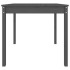 Mesa de jardín madera maciza pino gris 82,5x82,5x76