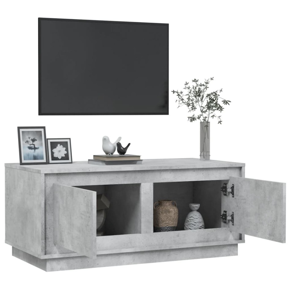 Mesa de centro madera contrachapada gris hormigón 102x50x44