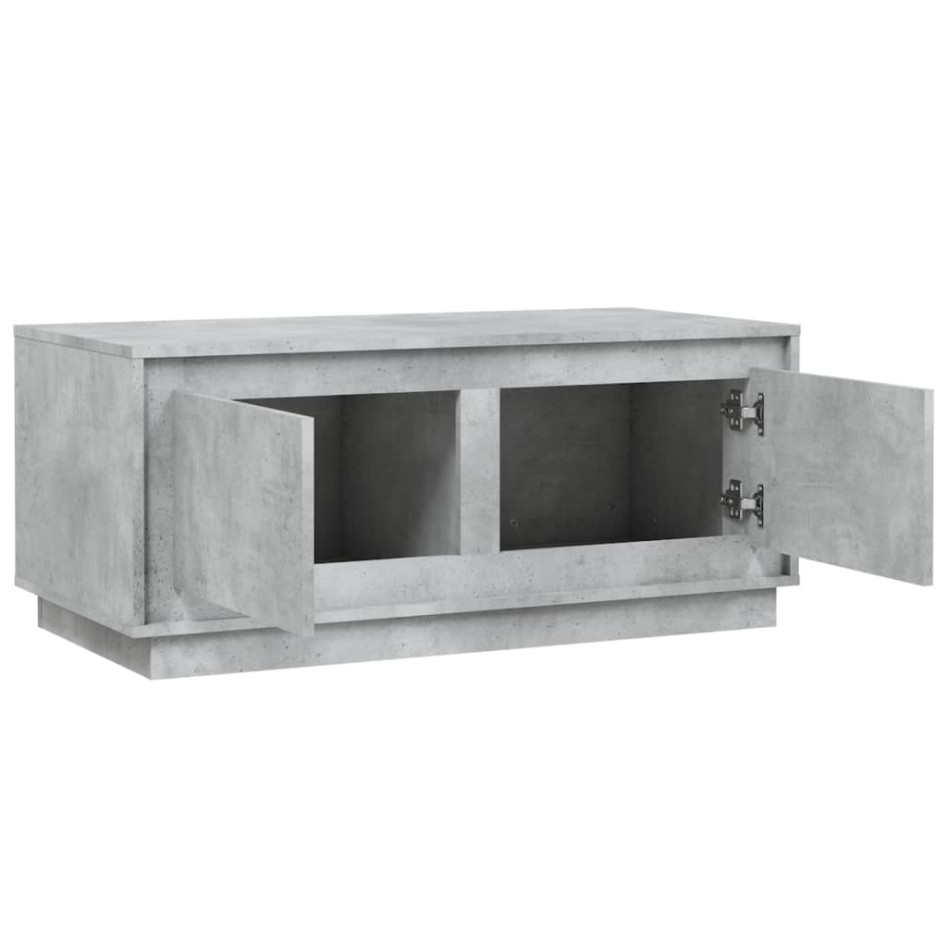 Mesa de centro madera contrachapada gris hormigón 102x50x44
