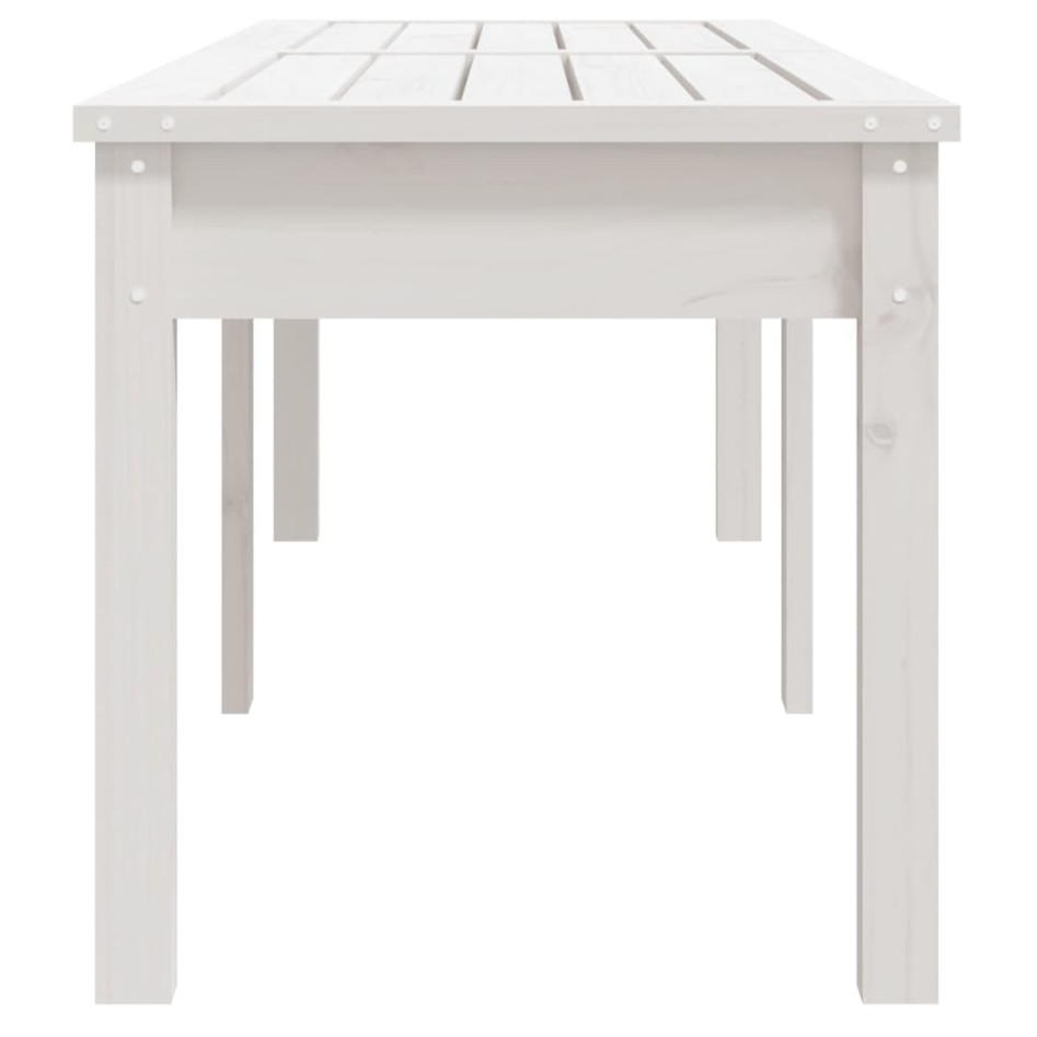 Banco jardín 2 plazas madera maciza pino blanco 159,5x44x45