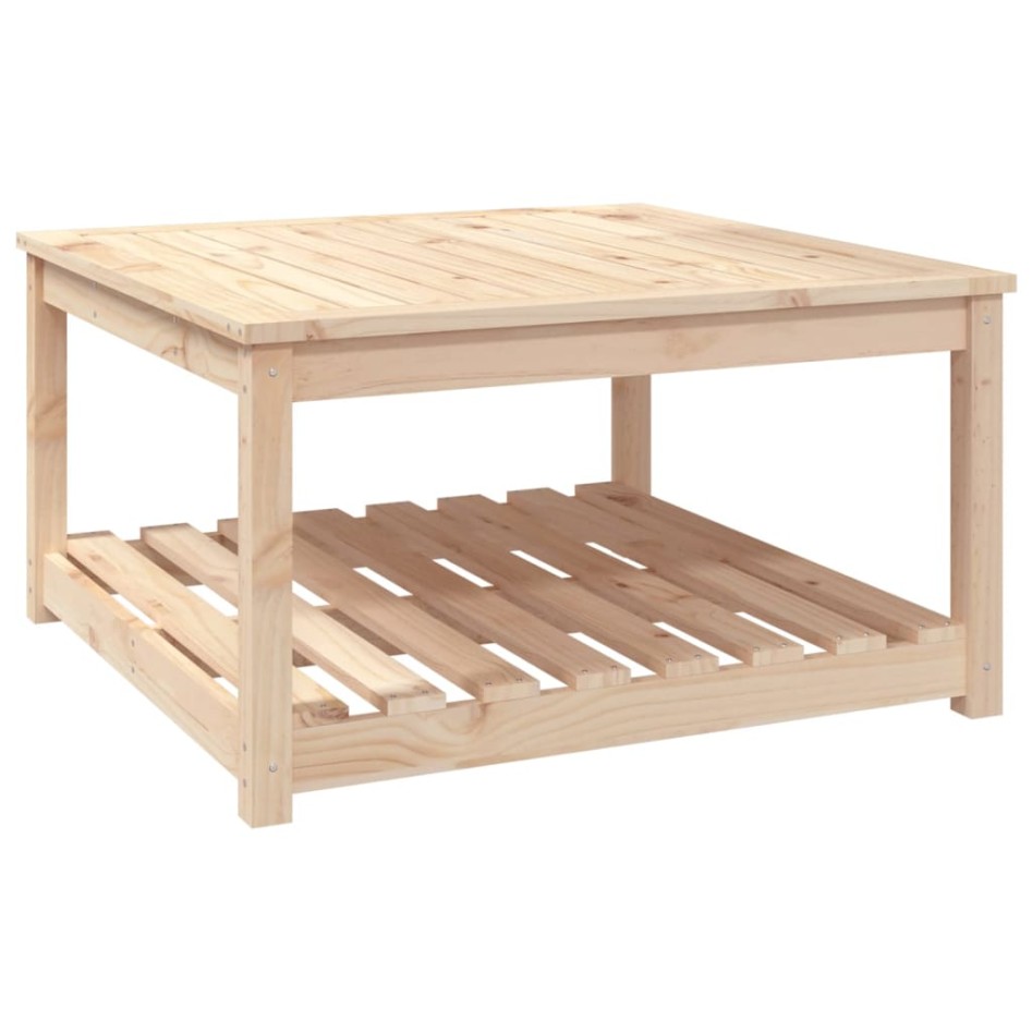 Mesa de jardín madera maciza de pino 82,5x82,5x45