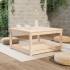 Mesa de jardín madera maciza de pino 82,5x82,5x45