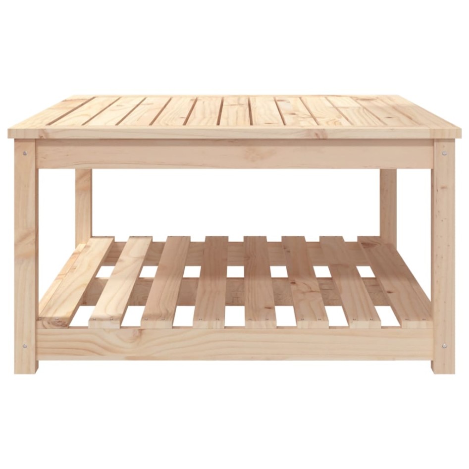 Mesa de jardín madera maciza de pino 82,5x82,5x45