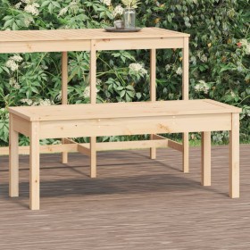 Banco de jardín madera maciza de pino 109x44x45