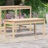 Banco de jardín madera maciza de pino 109x44x45