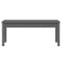 Banco de jardín madera maciza de pino gris 109x44x45