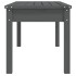 Banco de jardín madera maciza de pino gris 109x44x45