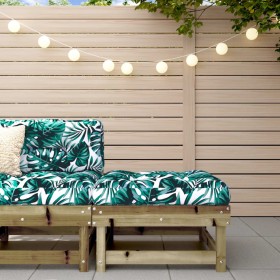 Taburete de jardín con cojín madera de pino