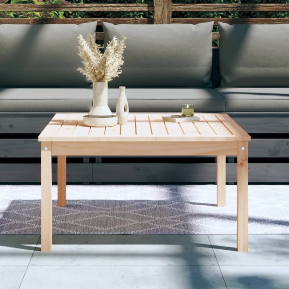 Mesa de jardín madera maciza de pino 82,5x82,5x45