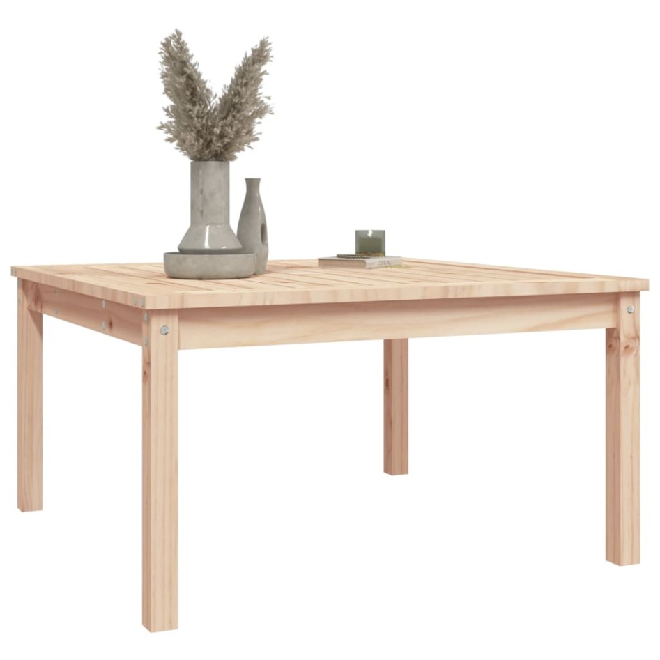 Mesa de jardín madera maciza de pino 82,5x82,5x45