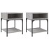 Mesita de noche 2 uds madera ingeniería gris Sonoma 40x41x50