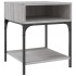 Mesita de noche 2 uds madera ingeniería gris Sonoma 40x41x50