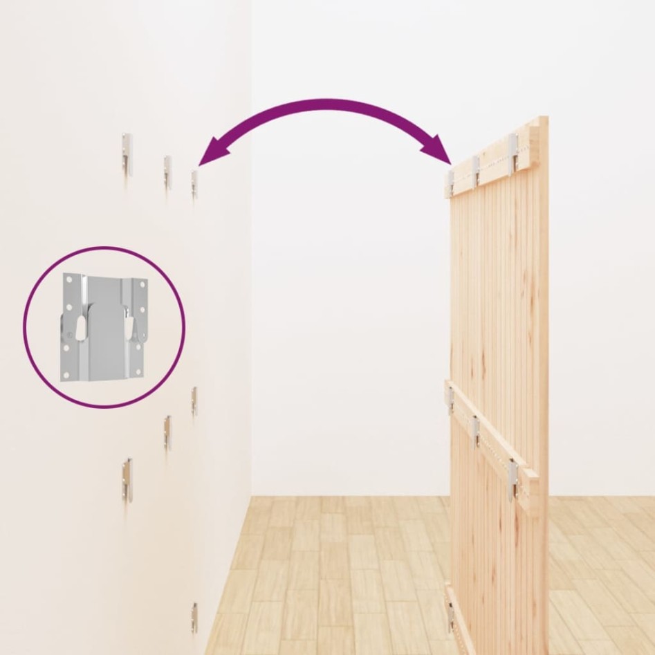 Cabecero de cama de pared madera maciza de pino 146,5x3x110