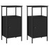 Mesitas de noche 2 uds madera de ingeniería negro 41x31x80