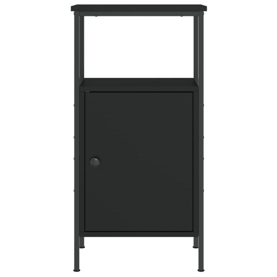 Mesitas de noche 2 uds madera de ingeniería negro 41x31x80