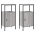 Mesitas de noche 2 uds madera ingeniería gris Sonoma