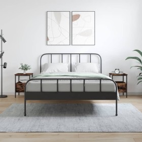 Mesitas noche 2 uds madera ingeniería roble ahumado 34x36x50