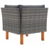 Set muebles de jardín 3 pzas ratán sintético madera